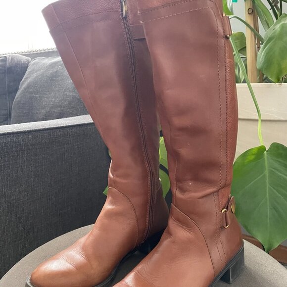 Franco Sarto Women's size 7 Cognac Boots Leather - Picture 2 of 10